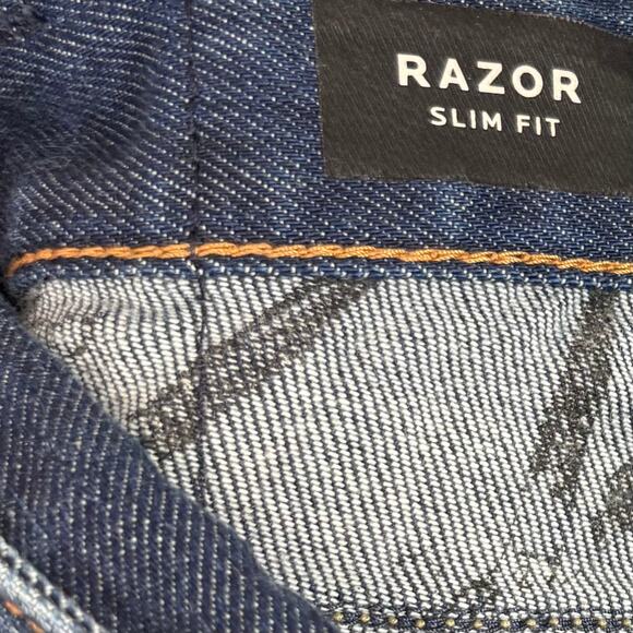 Denham Mens Razor Slim Fit Denim Jeans Cotton Poly Stretch Blue Niss Size 36 - Picture 5 of 14